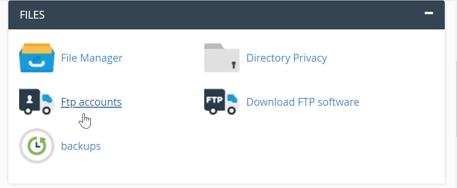 Récupération de vos identifiants FTP dans compte FTP