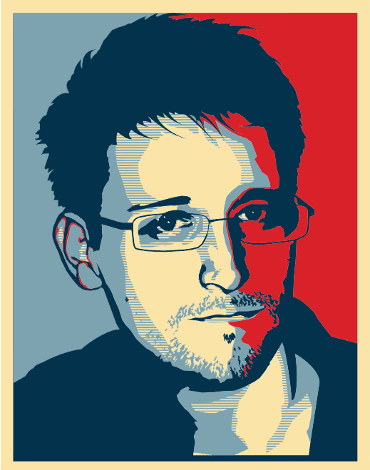 Portrait d'Edward Snowden